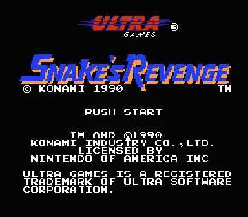 Snake's Revenge (Europe) screen shot title